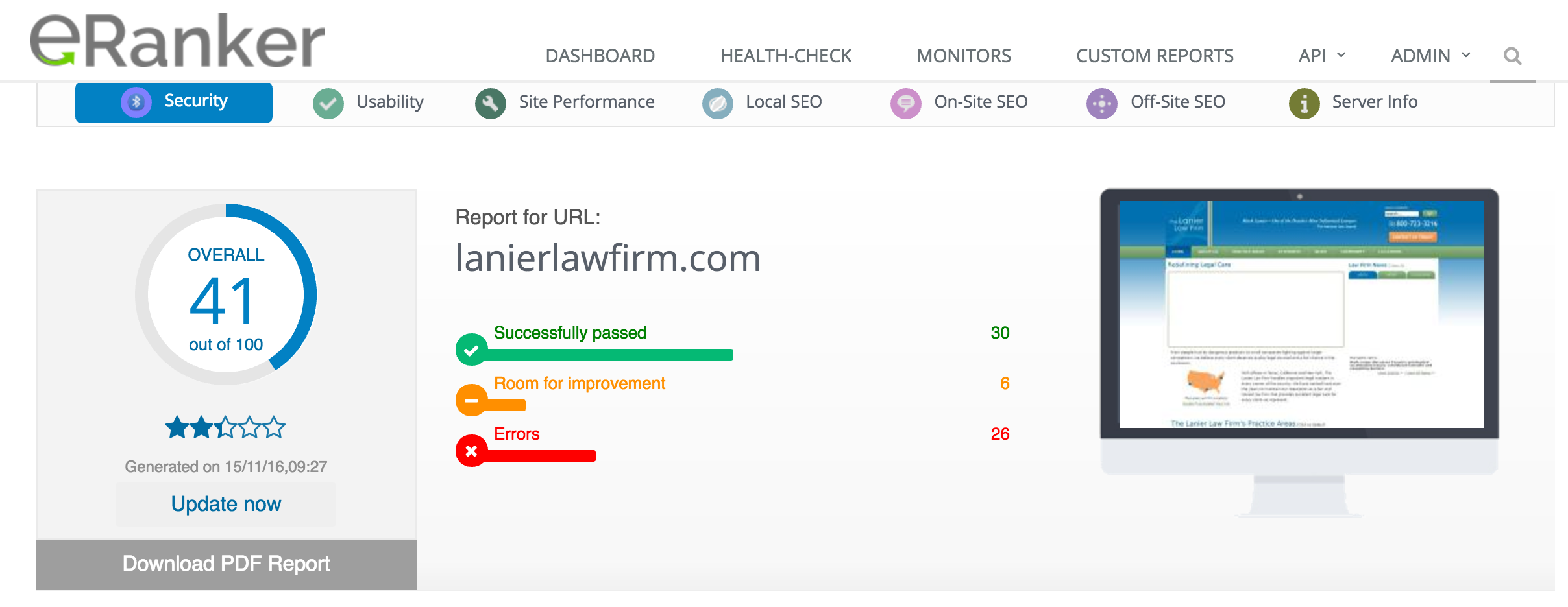 Website Health Check Audit