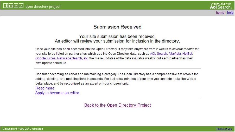 How to Register Your Website to DMOZ